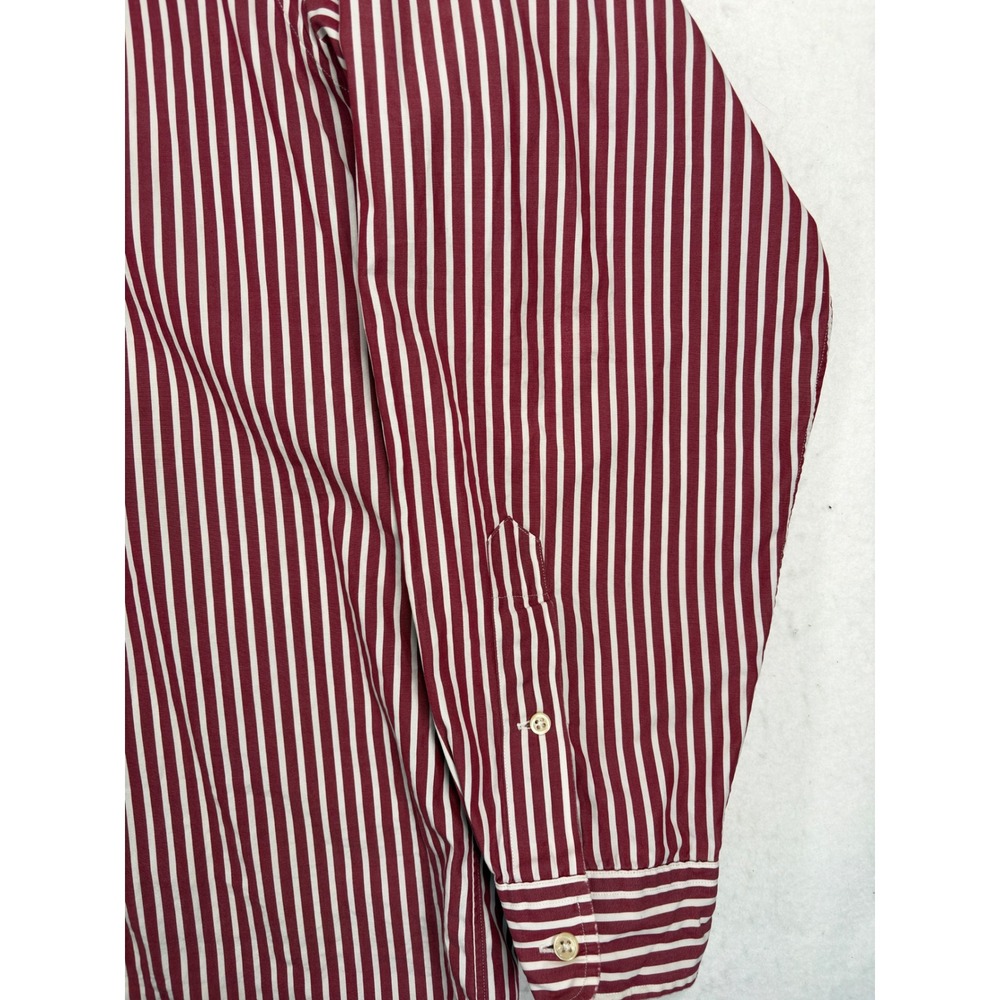Vintage Ralph Lauren Striped Button Down Shirt XL Red White Classic Fit Cotton - Picture 9 of 13